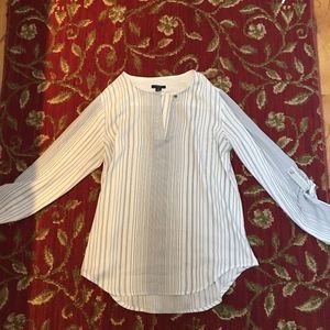 Ann Taylor striped quarter length shirt